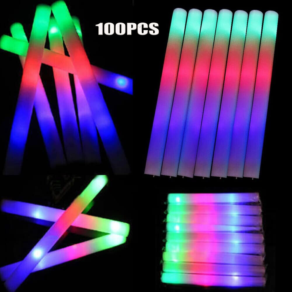 Flashing Led Foam Sticks Party - Светящиеся палочки оптом, 100 шт., LED-палочки