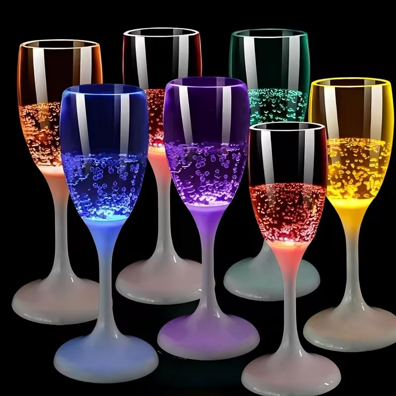 Glow In The Dark Party Glasses - 6 шт. светодиодных светящихся бокалов для