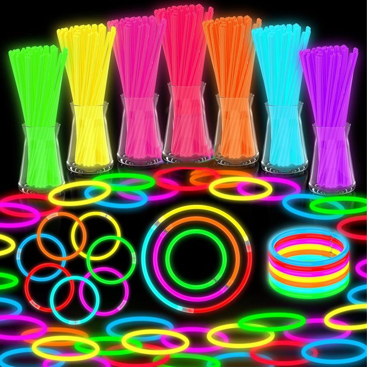 Glow In The Dark Party Glasses - Набор светящихся аксессуаров из 15/35 предметов
