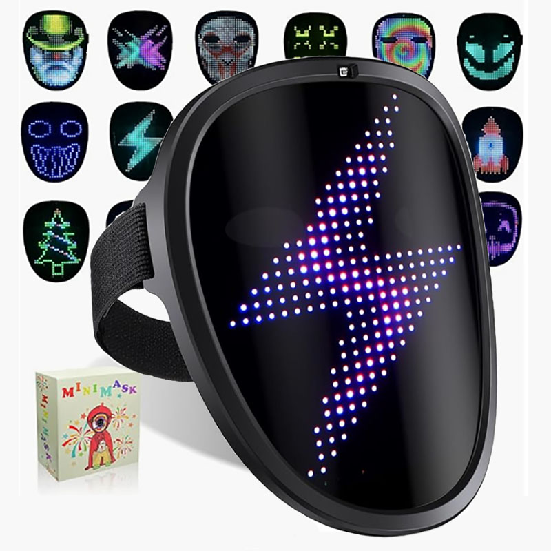 Led Purge Mask Halloween - Светодиодная маска с распознаванием жестов, детская