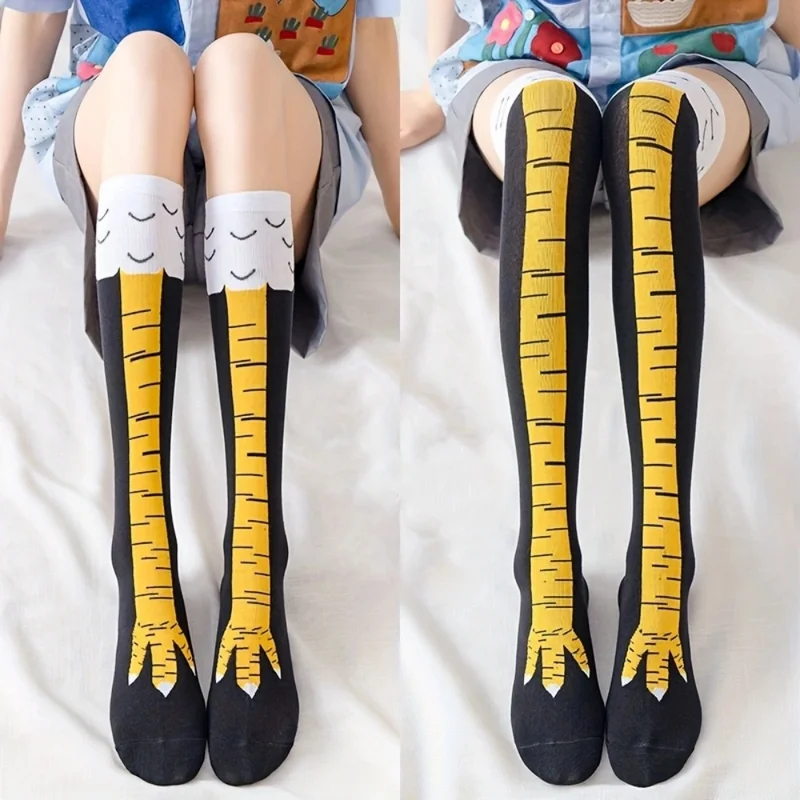 Funny Chicken Leg Socks - 1/2 пары женских длинных носков выше