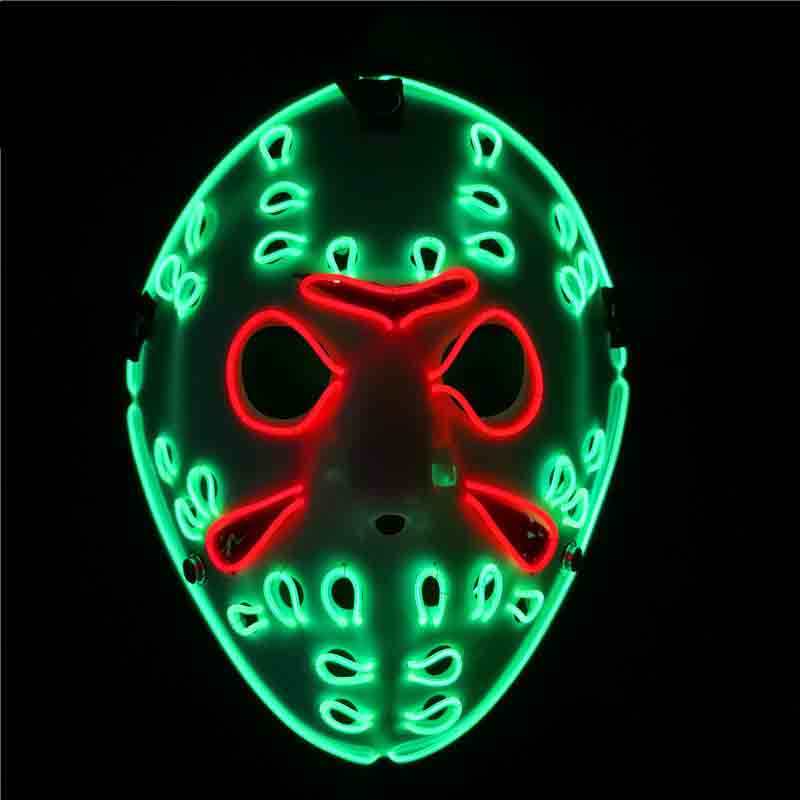 Led Purge Mask Halloween - 2023, светящаяся маска Purge, светодиодная маска,