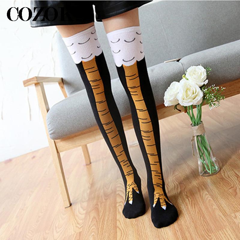 Funny Chicken Leg Socks - Высококачественные женские сумасшедшие забавные куриные носки,
