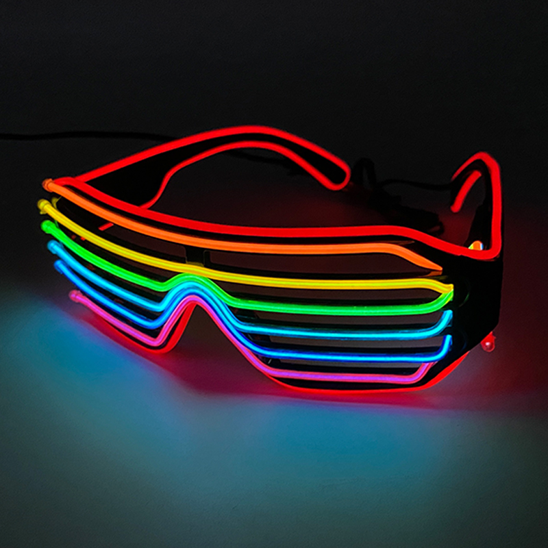 Glow In The Dark Party Glasses - Флуоресцентные красочные светящиеся очки со светодиодной