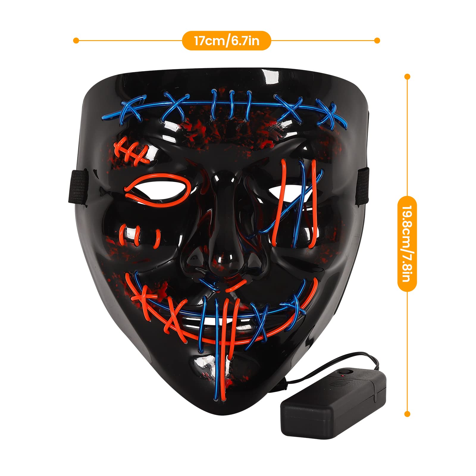 Набор из 3 штук: страшная маск – обзор и цена Led Purge Mask Halloween