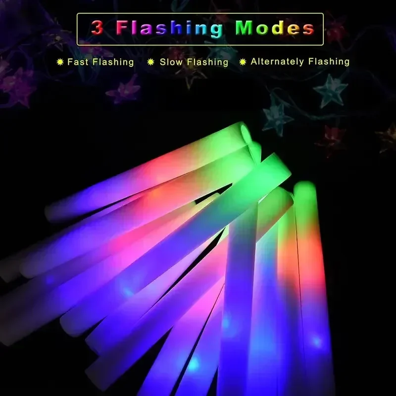 30 штук светящихся палочек из  – обзор и цена Flashing Led Foam Sticks Party
