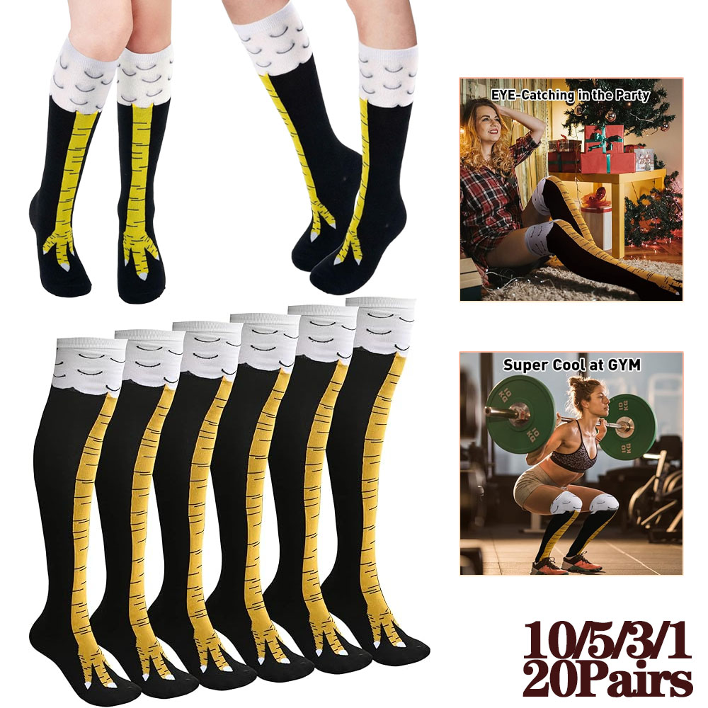 1-20 пар забавных 3D гольфов с – обзор и цена Funny Chicken Leg Socks