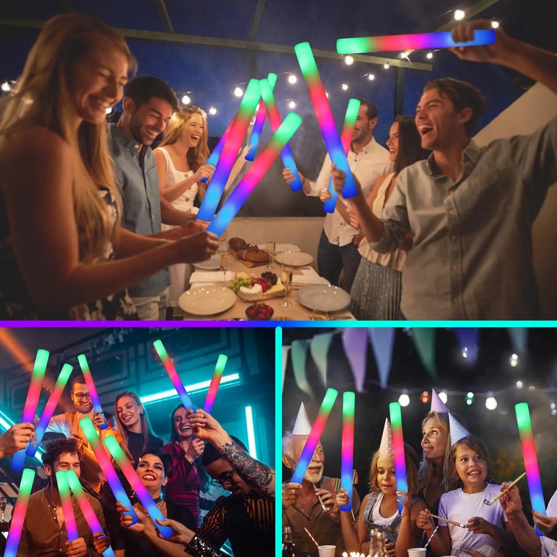 1/15/30 шт. разноцветных мигаю – обзор и цена Flashing Led Foam Sticks Party
