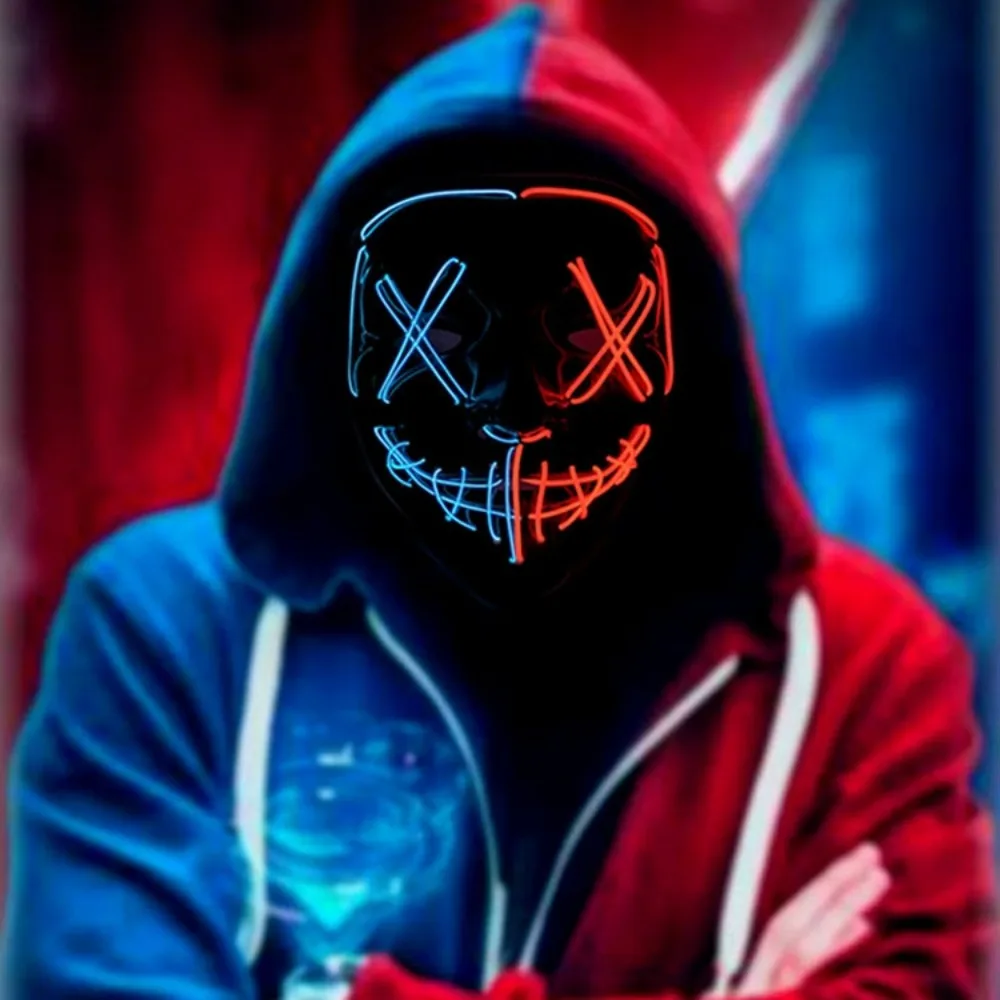 Женская светящаяся маска для л – обзор и цена Led Purge Mask Halloween