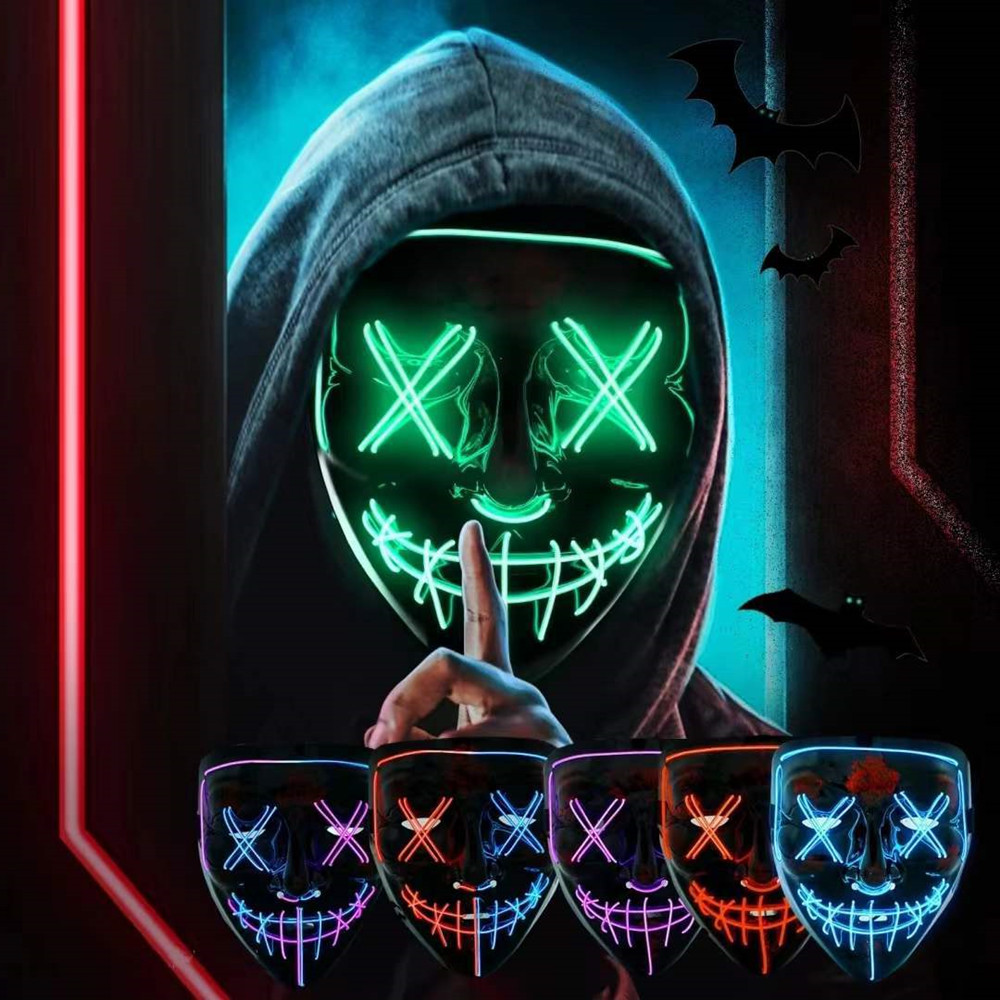 Маски на Хэллоуин для мужчин и – обзор и цена Led Purge Mask Halloween