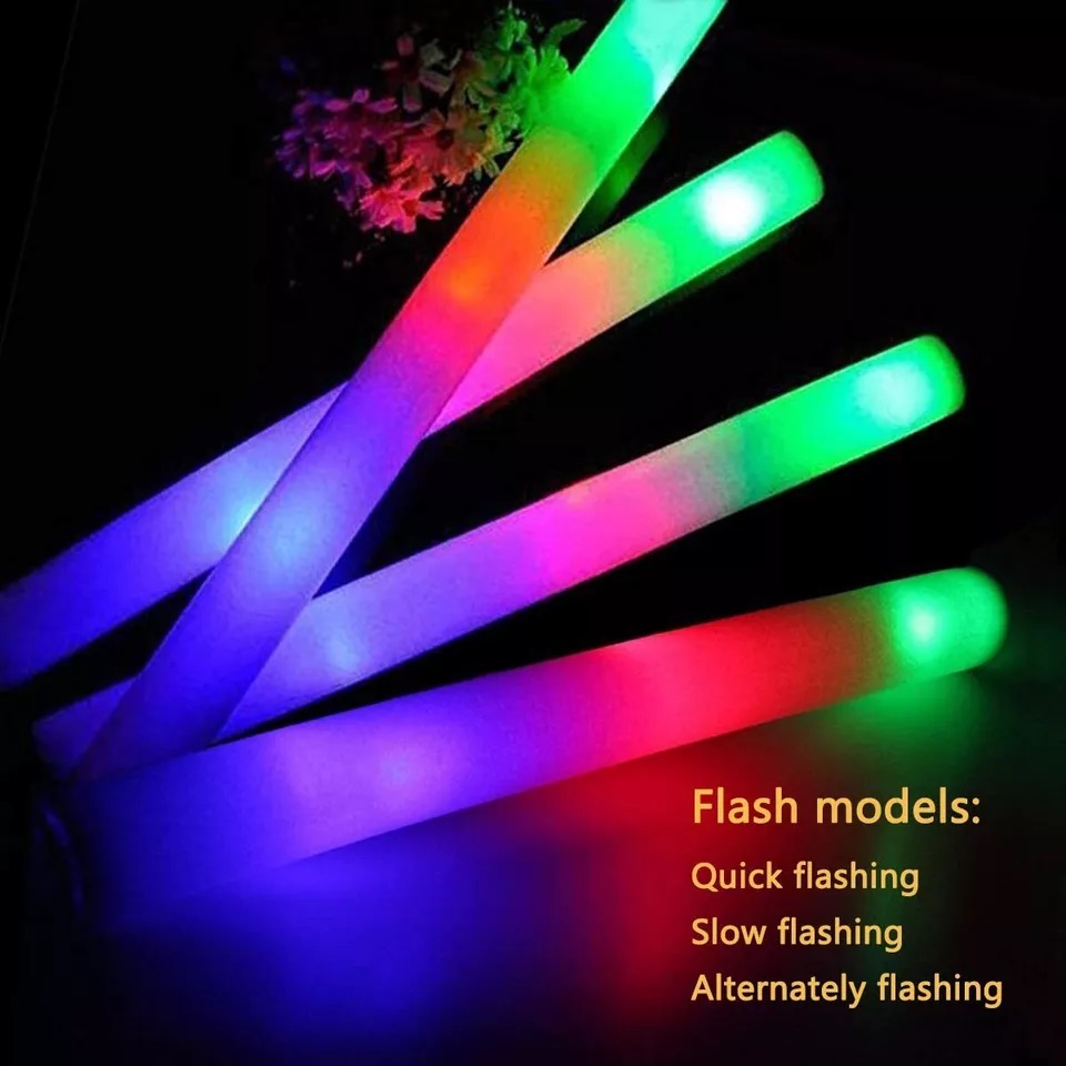 Светящиеся палочки оптом, 100  – обзор и цена Flashing Led Foam Sticks Party
