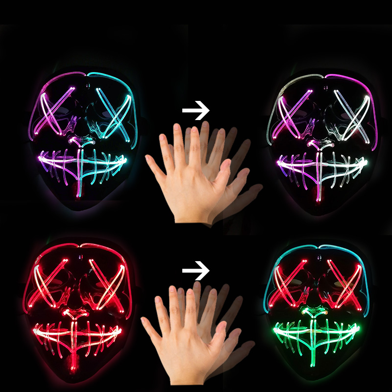Светодиодная маска с управлени – обзор и цена Led Purge Mask Halloween