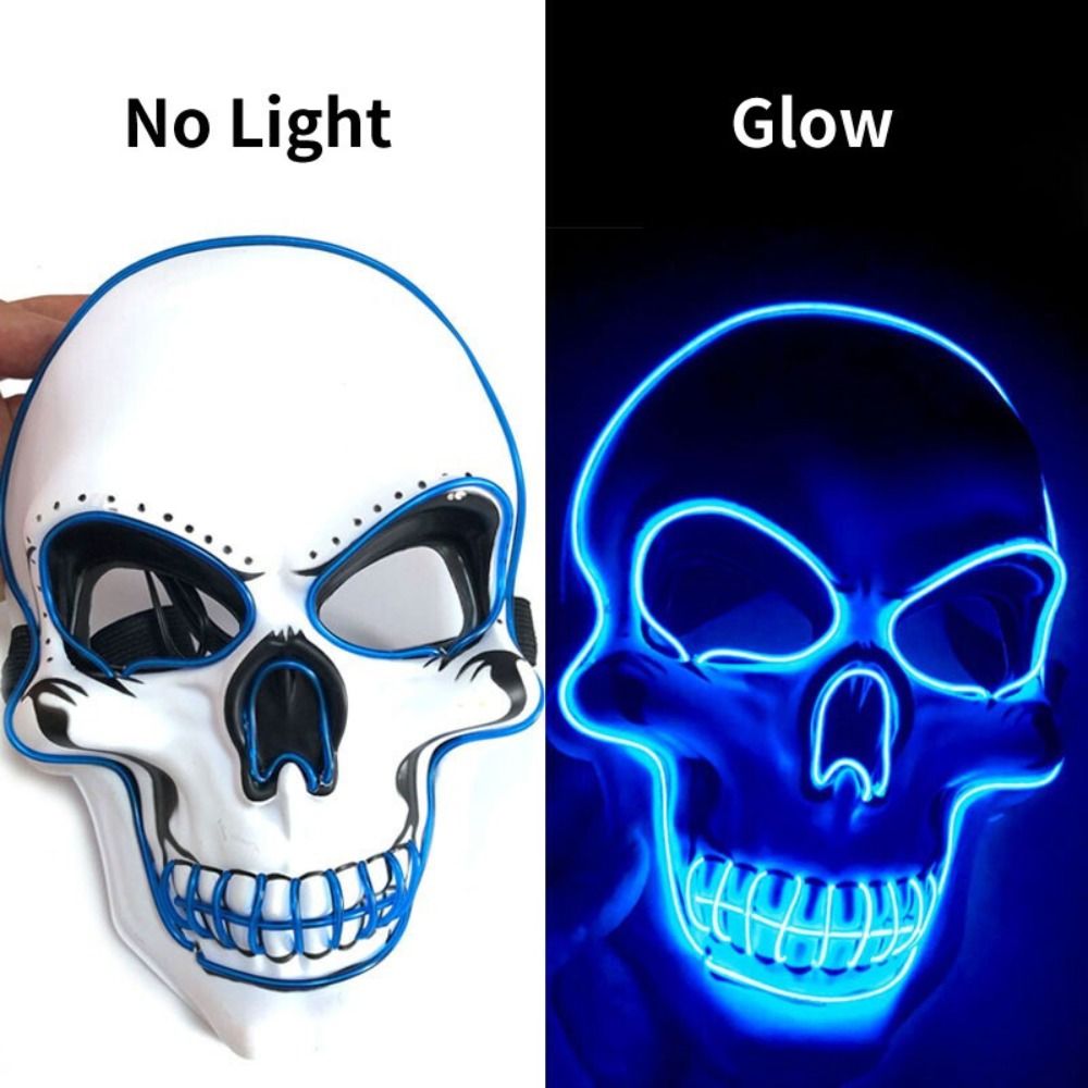 Мода Ужас Хэллоуин Череп Маска – обзор и цена Led Purge Mask Halloween