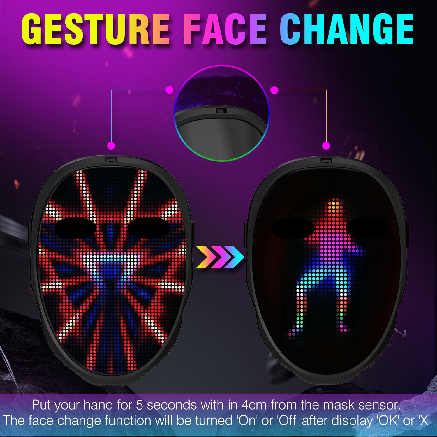 Маска со светодиодной подсветк – обзор и цена Led Purge Mask Halloween