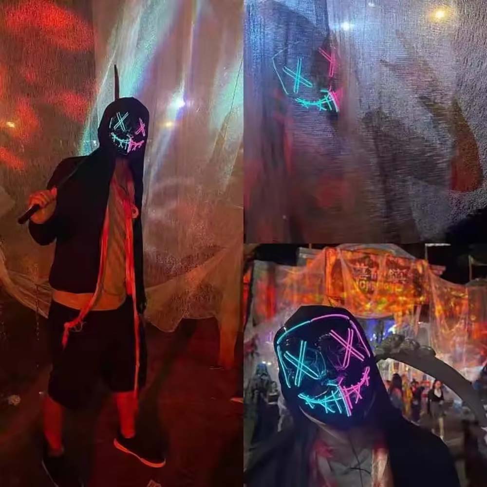Беспроводная неоновая светодио – обзор и цена Led Purge Mask Halloween