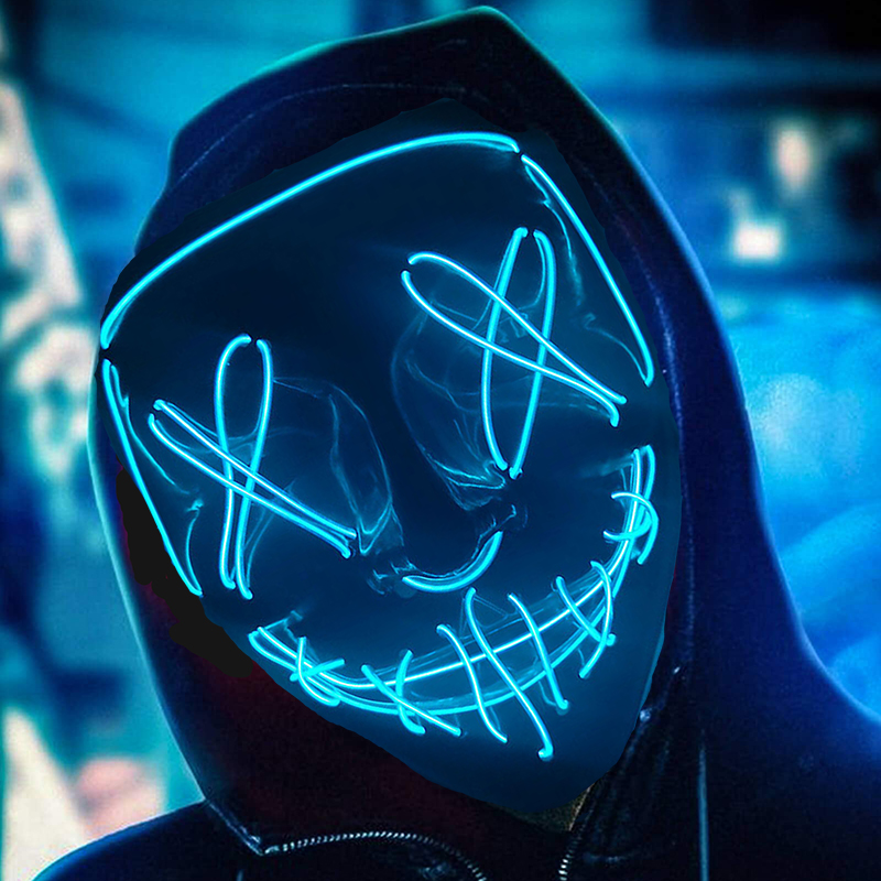 Светящаяся неоновая маска для  – обзор и цена Led Purge Mask Halloween