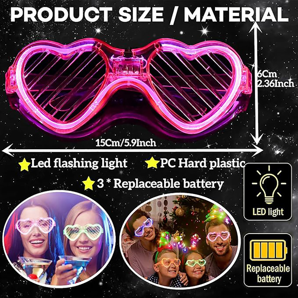 5/10/20/30/50 объемные светящи – обзор и цена Glow In The Dark Party Glasses