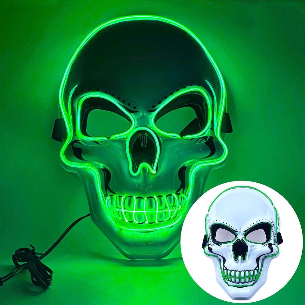 Модная маска-череп для Хэллоуи – обзор и цена Led Purge Mask Halloween