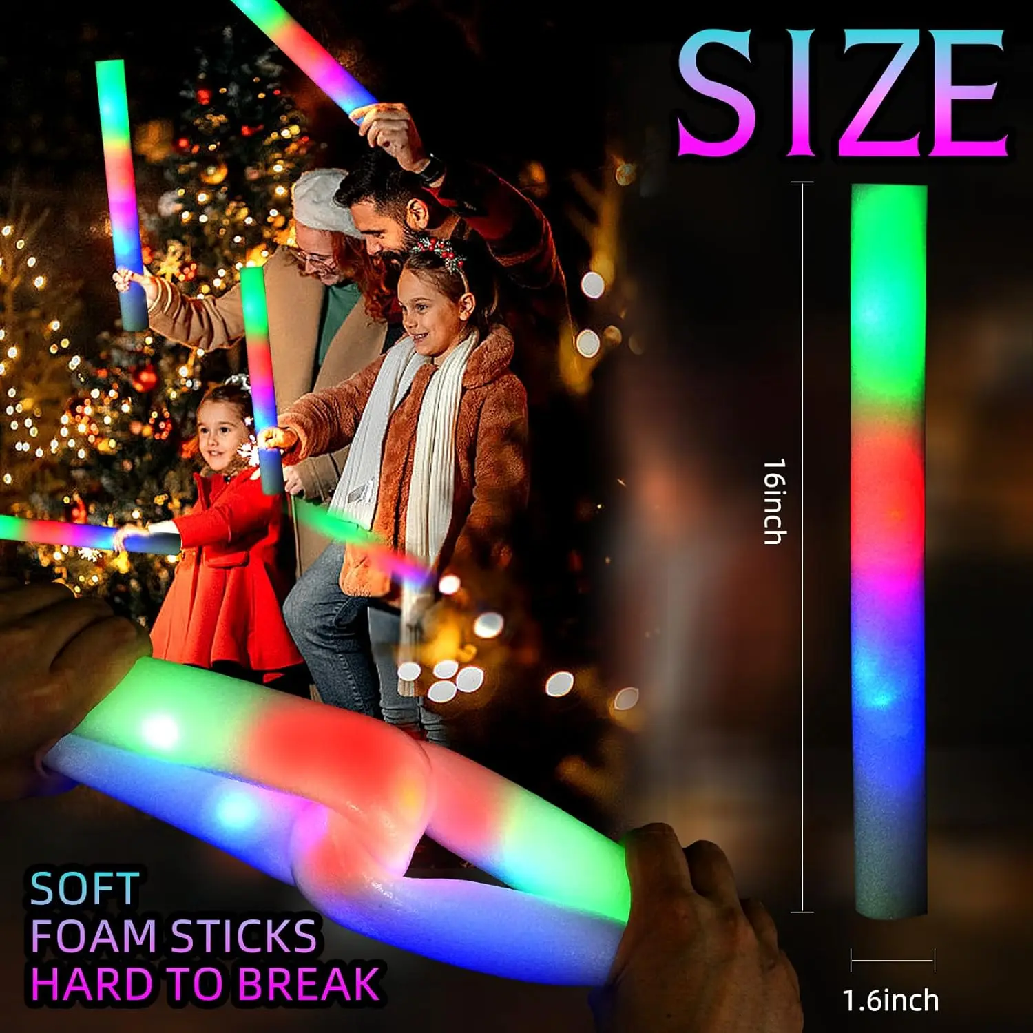 30 шт. светящихся палочек из п – обзор и цена Flashing Led Foam Sticks Party