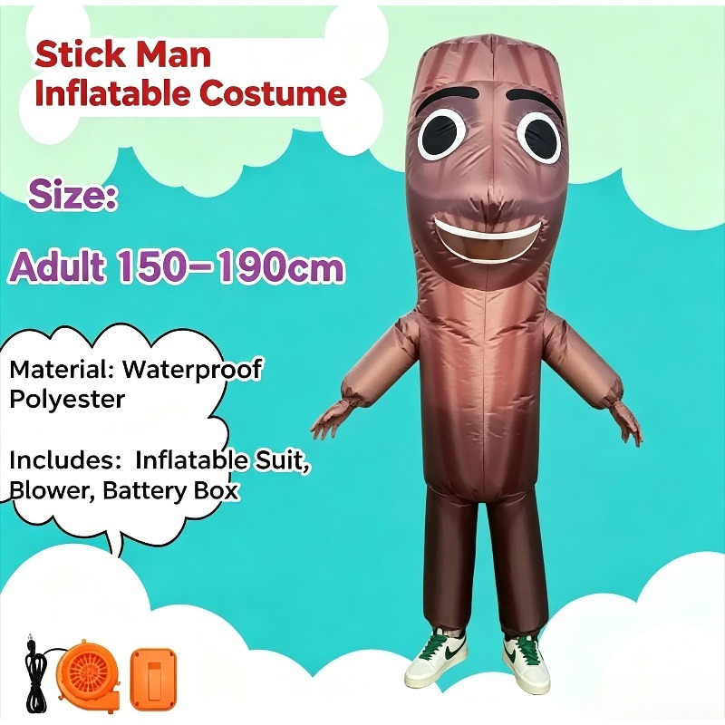 Надувной костюм человека-палки – обзор и цена Inflatable Dinosaur Costume Adult