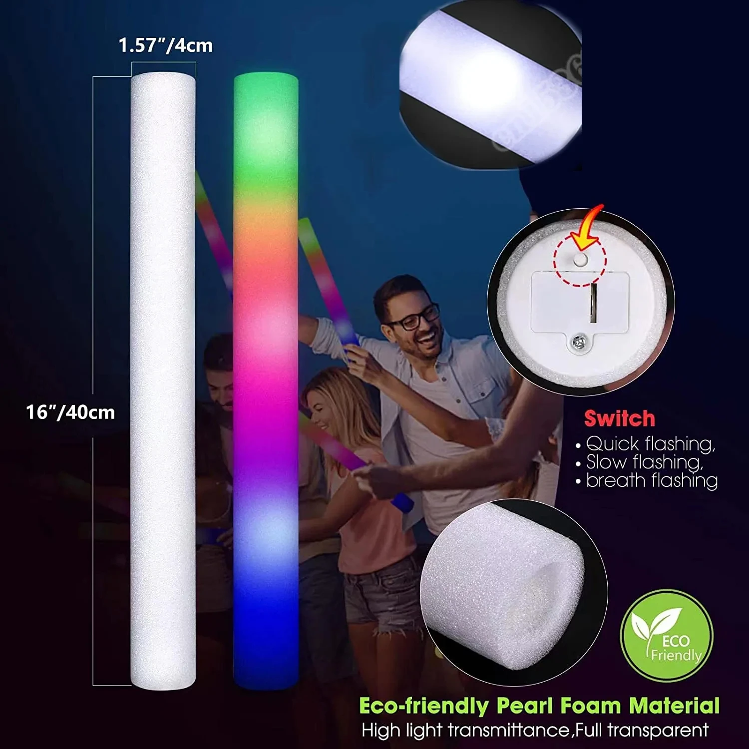 Светящиеся LED-палочки, светящ – обзор и цена Flashing Led Foam Sticks Party