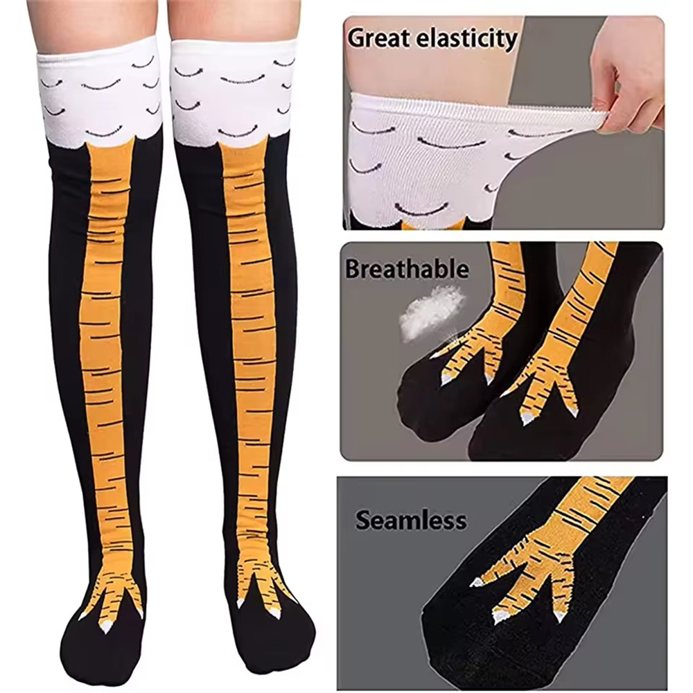 Забавные женские гольфы с 3D-р – обзор и цена Funny Chicken Leg Socks