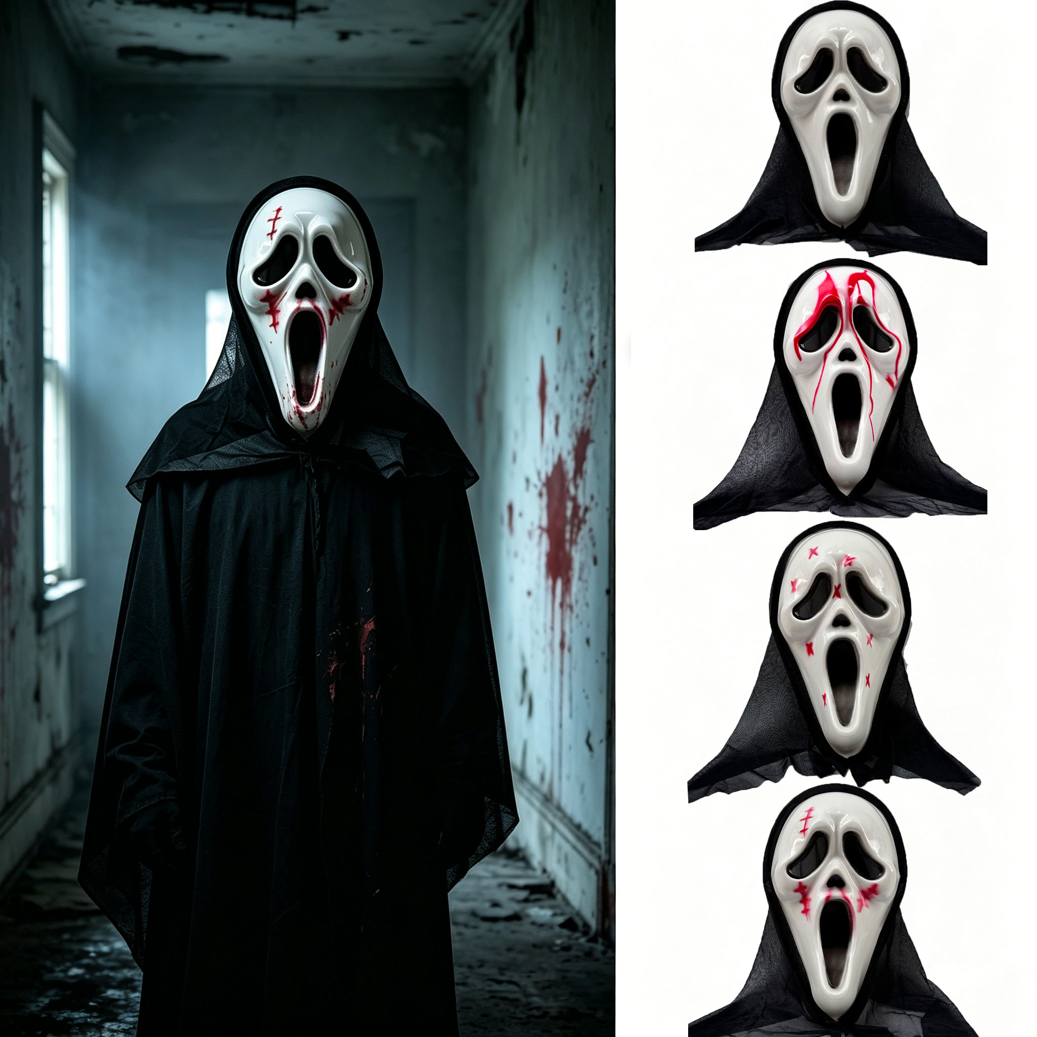 Маска-призрак для ужасов с чер – обзор и цена Led Purge Mask Halloween