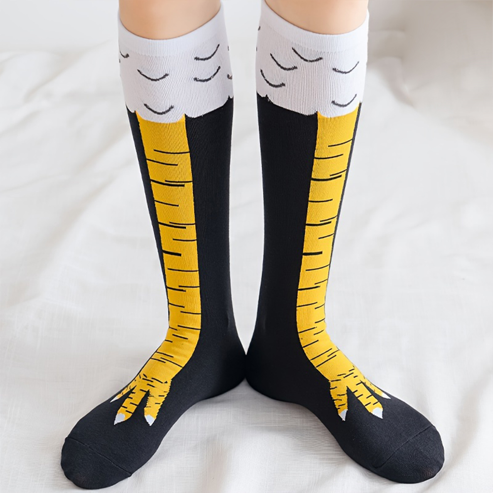 1 пара женских носков до колен – обзор и цена Funny Chicken Leg Socks
