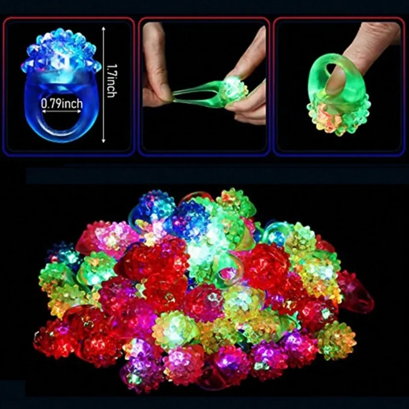 20/30/50 шт. светящиеся кольца – обзор и цена Glow In The Dark Party Glasses