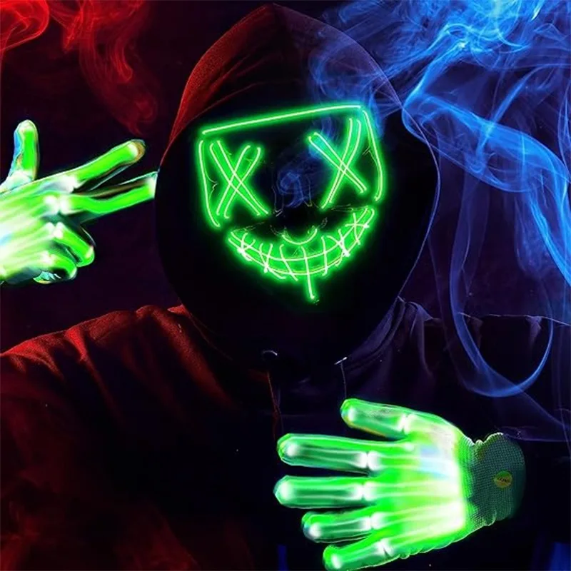 Светодиодная маска Хэллоуин Ка – обзор и цена Led Purge Mask Halloween