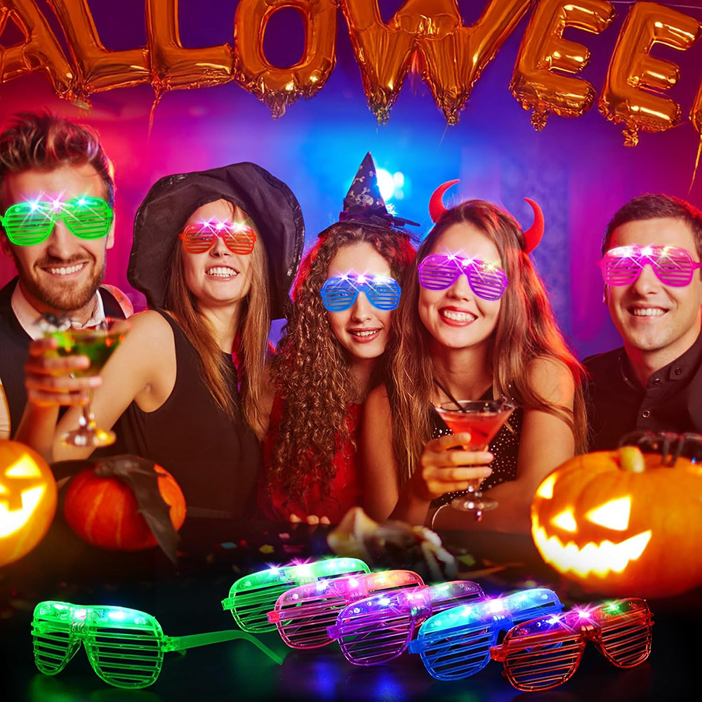 Светодиодные очки 6, неоновые  – обзор и цена Glow In The Dark Party Glasses