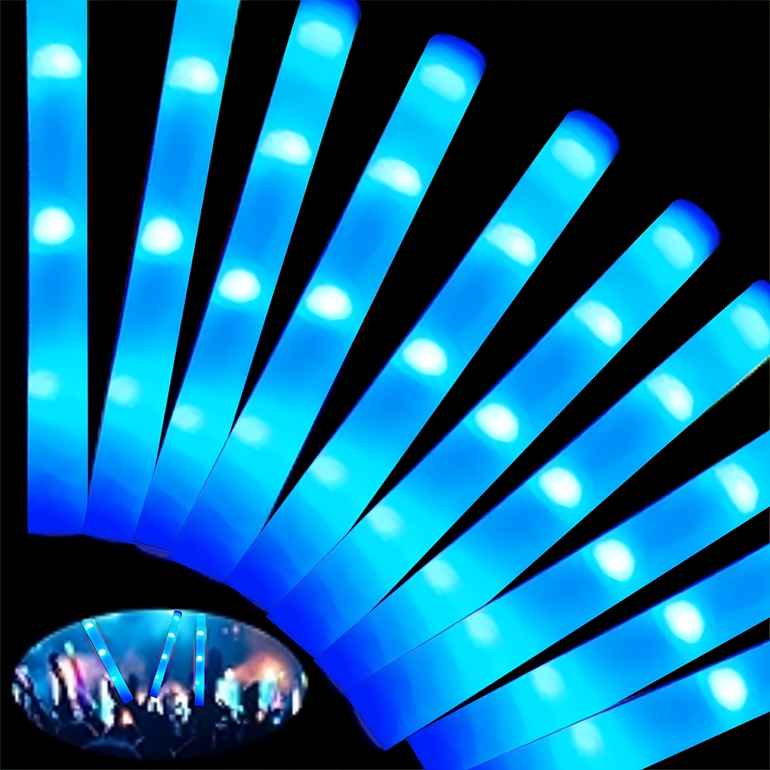30 шт. синих светодиодных свет – обзор и цена Flashing Led Foam Sticks Party