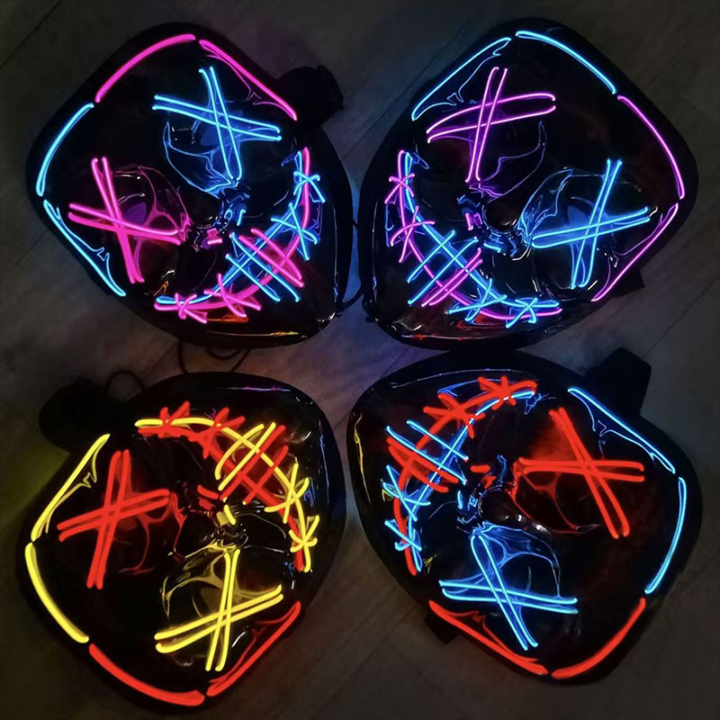 Беспроводные светящиеся LED-ма – обзор и цена Led Purge Mask Halloween