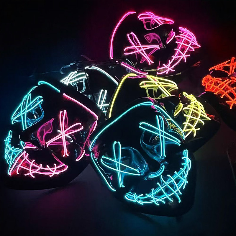 Беспроводные светящиеся LED-ма – обзор и цена Led Purge Mask Halloween