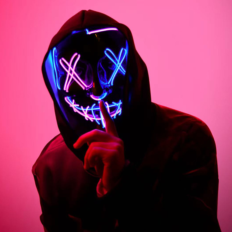Беспроводные светящиеся LED-ма – обзор и цена Led Purge Mask Halloween