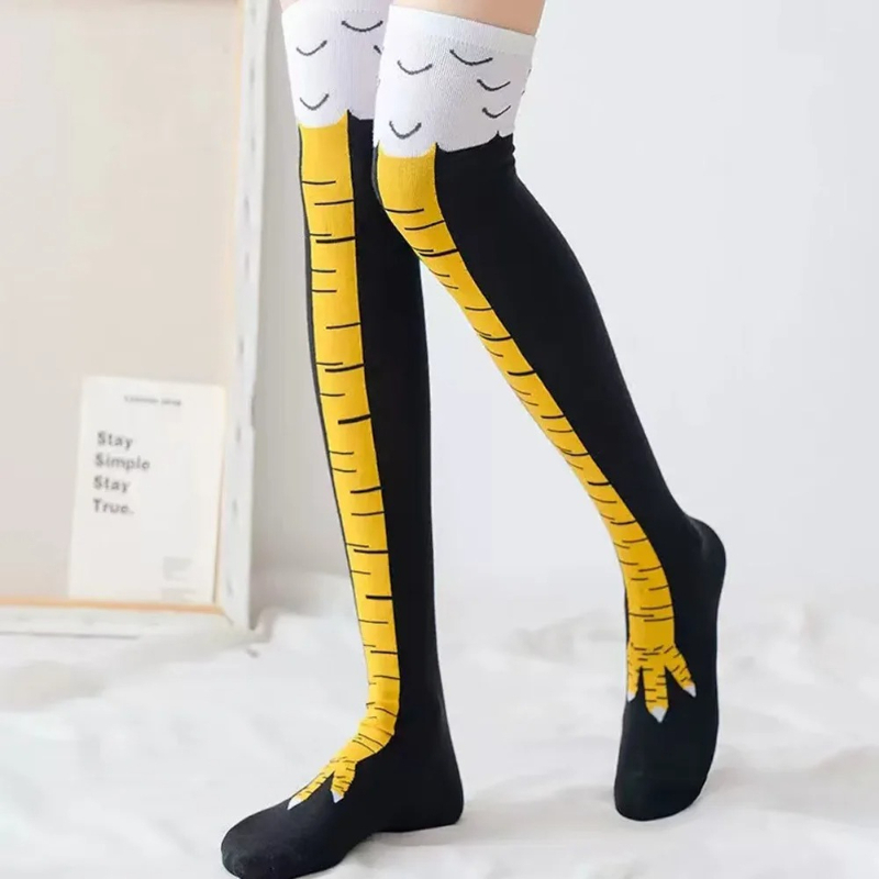 Женские длинные носки выше кол – обзор и цена Funny Chicken Leg Socks