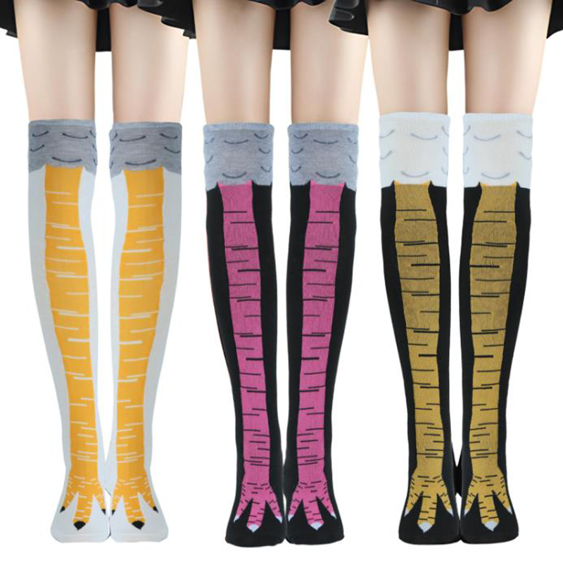 1-4 пары женских носков до кол – обзор и цена Funny Chicken Leg Socks