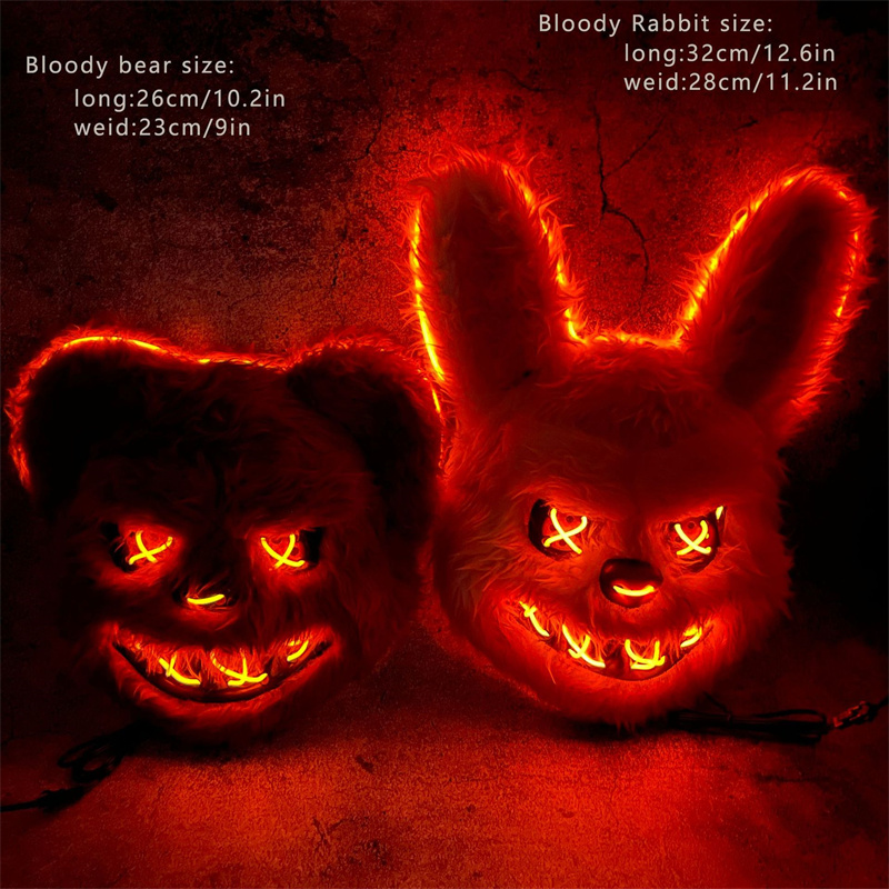 Маска кролика, маскарадная све – обзор и цена Led Purge Mask Halloween